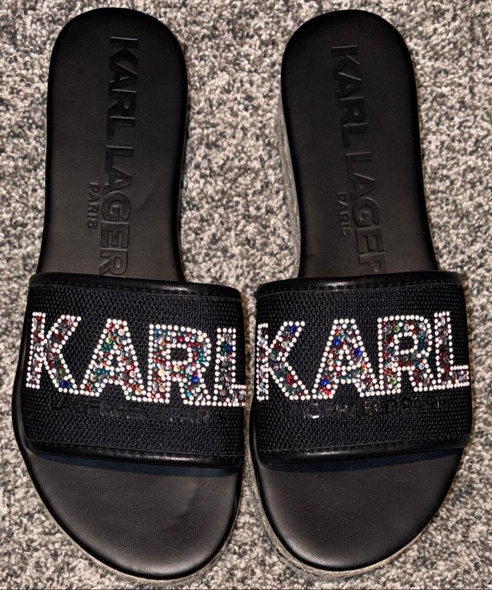 Karl Lagerfeld Women's Opal Platform Sandal size 10